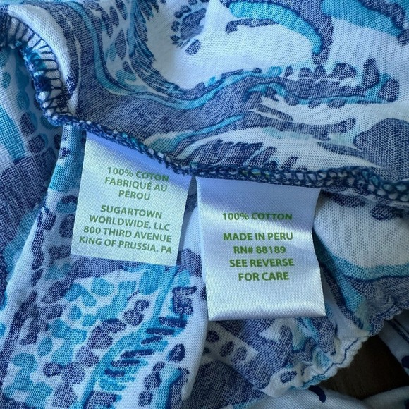 LILLY PULITZER Girls Keep On Trunkin' Elephant Romper in Blue - Picture 8 of 10